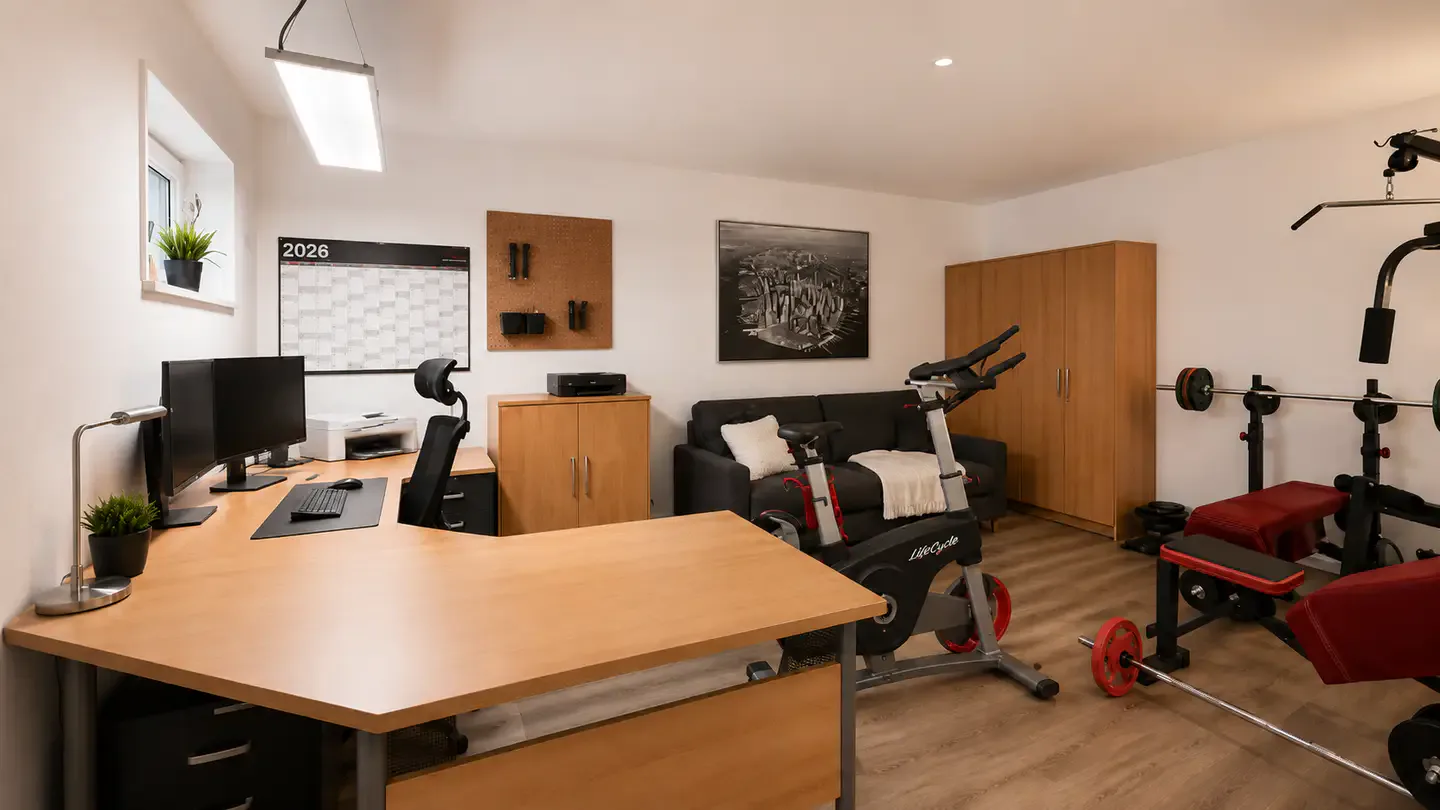 Büro im Keller